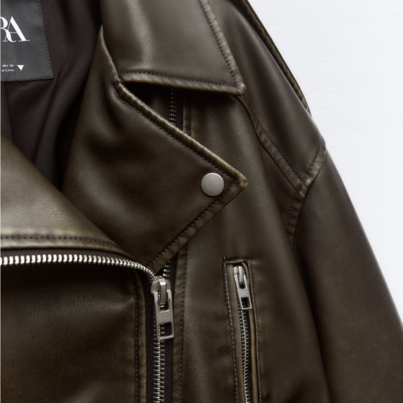 Zara leather jacket - Picture 2 of 4